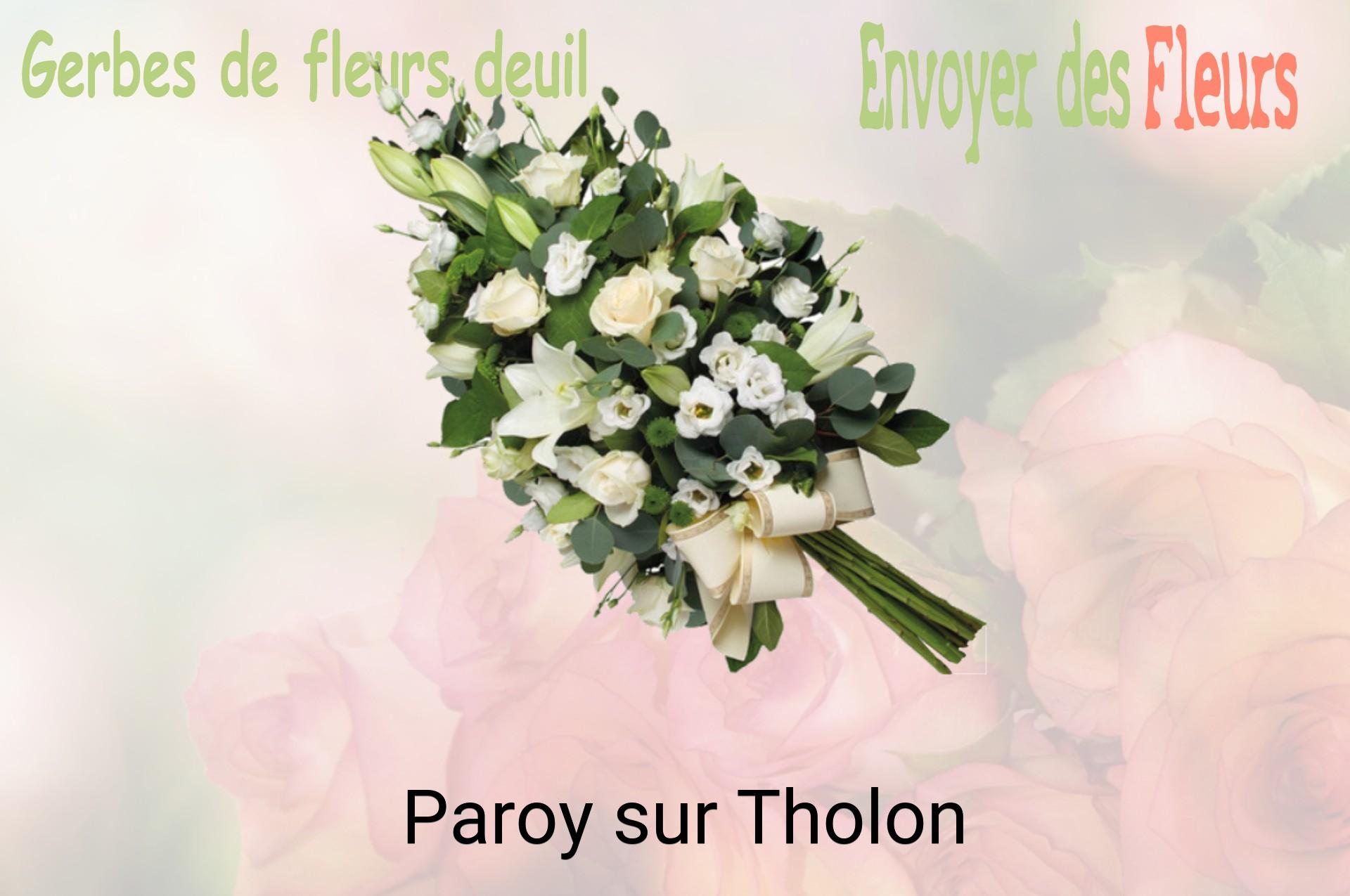 Gerbe de fleurs de deuil livrée à Paroy-sur-Tholon